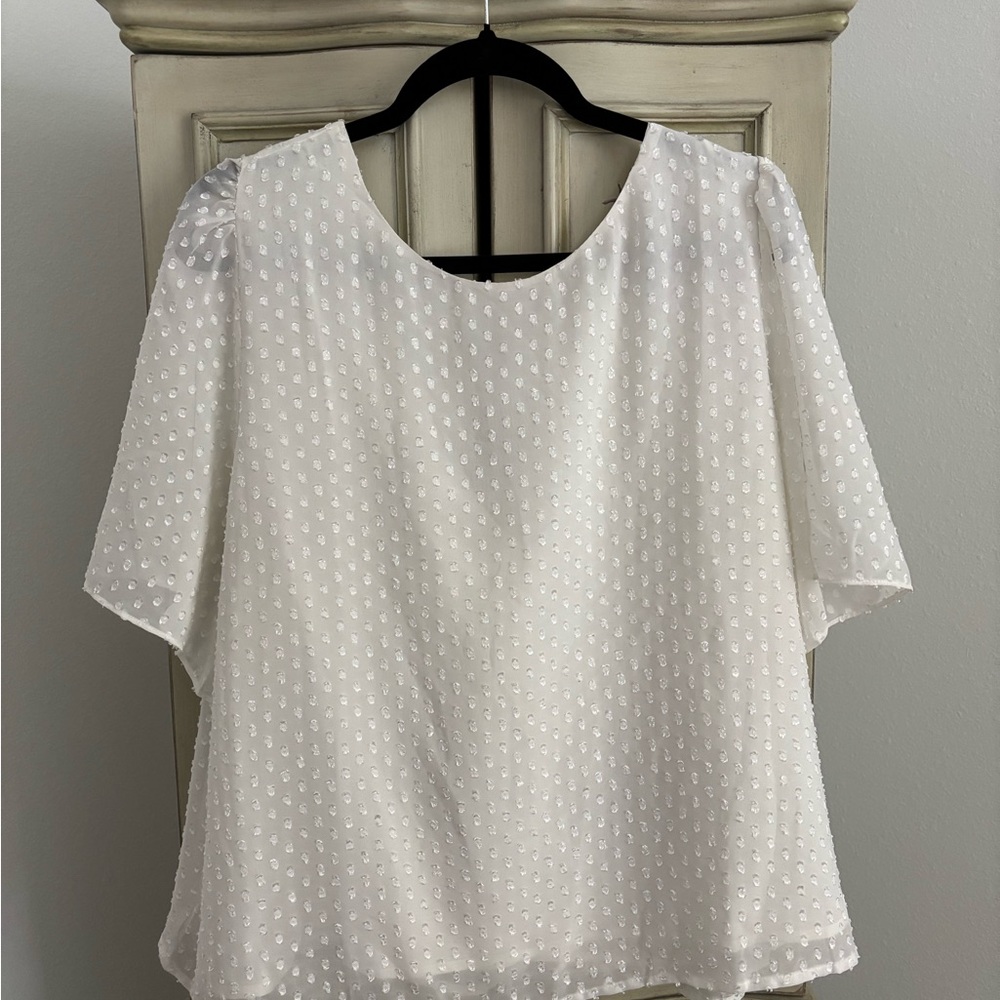 Banana Republic White Short Sleeve Blouse